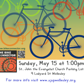Bike Collection for “The Bike Connector” – Sunday, May 15 at 1:00pm in the Saint John School Parking Lot