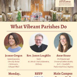 “What Vibrant Parishes Do” – A Panel Discussion with Fr. Jim Laughlin at Boston College on March 13