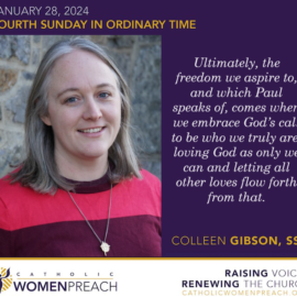 Sister Colleen Gibson, SSJ  featured on “Catholic Women Preach” for the Fourth Sunday in Ordinary Time
