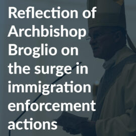 “Count on the commitment of all of us to stand with you in this challenging hour,” says Archbishop Broglio