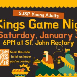 January 3: Young Adults <i>3 Kings Game Night!</i> January 3: Young Adults <i>3 Kings Game Night!</i>