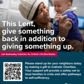 Ash Wednesday Collection for Catholic Charities Boston