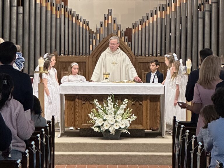 We Are Celebrating First Holy Communion at the Family Mass!